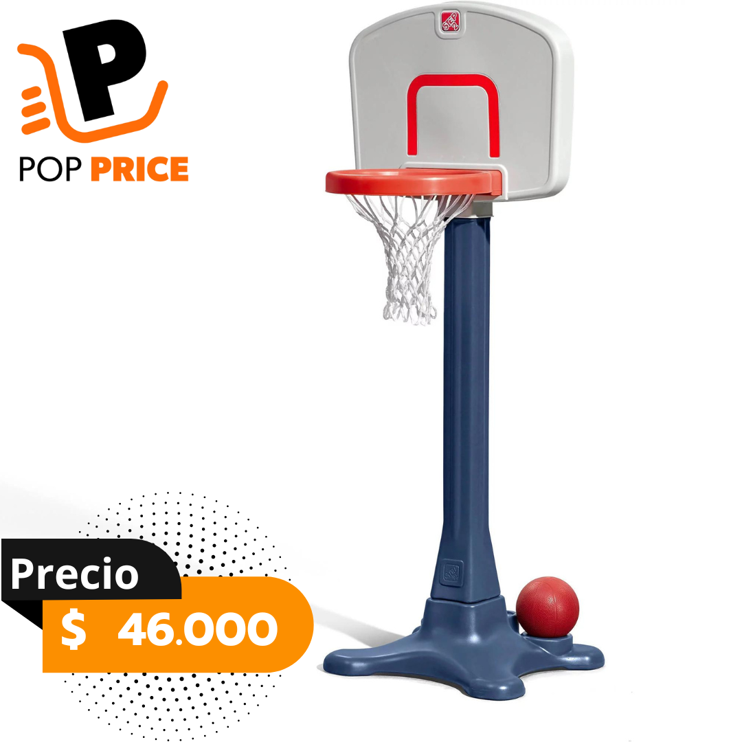 Step2 Shootin' Hoops Junior Juego de baloncesto portátil de 48 pulgadas, juguete deportivo