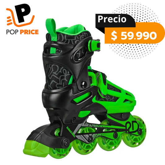 Patines Roller Derby® 2 en 1 Ajustables (Quad/Línea) | Talla 34 a 38
