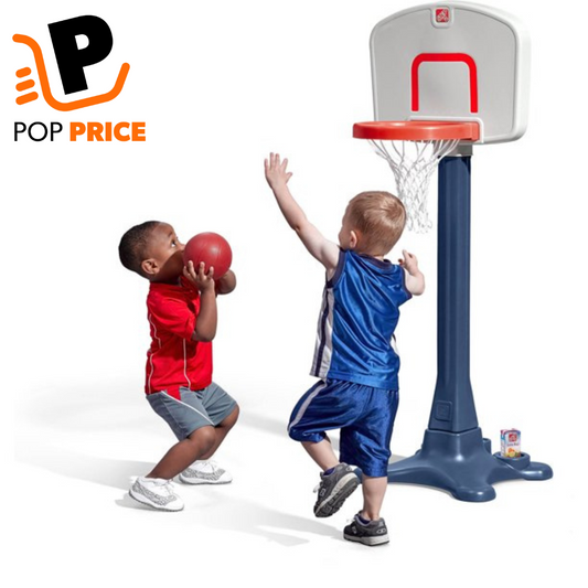 Step2 Shootin' Hoops Junior Juego de baloncesto portátil de 48 pulgadas, juguete deportivo