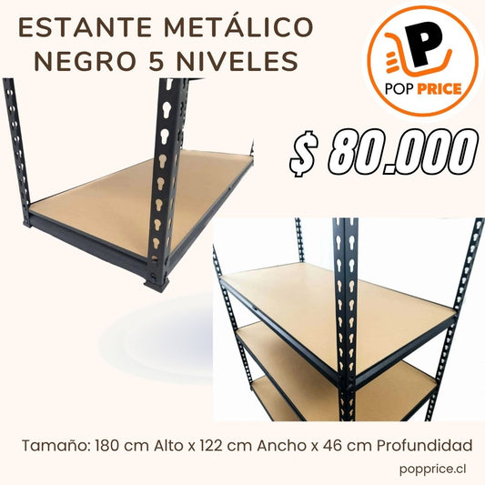 ESTANTE METÁLICO ORGANIZADOR HOGAR 5 NIVELES