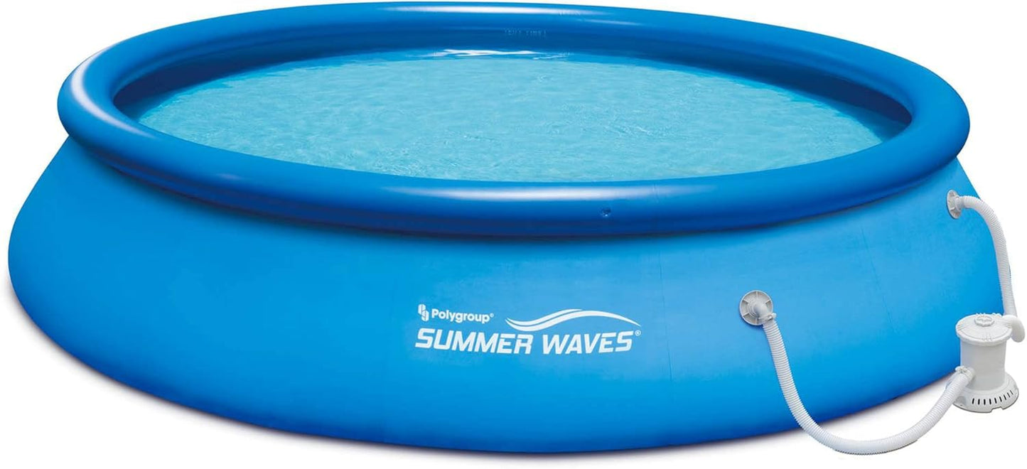Piscina Familiar Summer Waves - Aro Inflable Rápido (4.57mx 91cm)