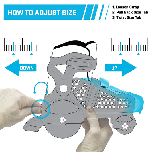 Patines Cuádruples Roller Derby EZ Roll: El Mejor Diseño para Principiantes, Ajustables hasta 4 Tallas (Talla Mediana 11J-2)
