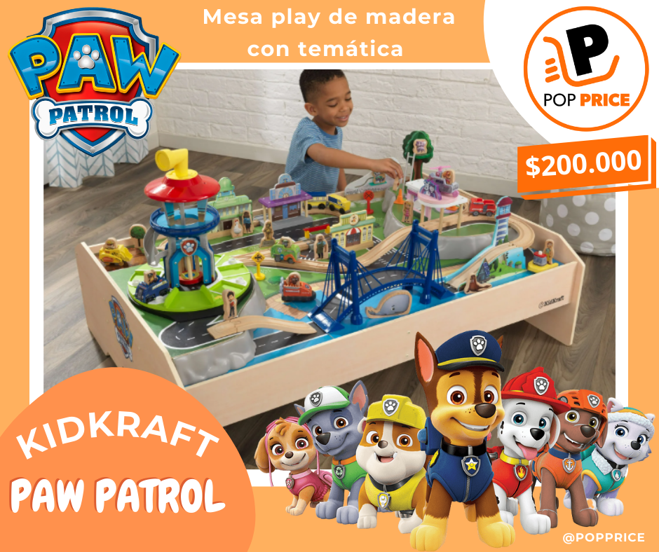 Mesa play de madera con temática de 𝐏𝐀𝐖 𝐏𝐚𝐭𝐫𝐨𝐥 𝐀𝐝𝐯𝐞𝐧𝐭𝐮𝐫𝐞 𝐁𝐚𝐲