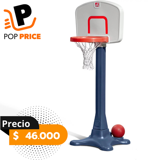 Step2 Shootin' Hoops Junior Juego de baloncesto portátil de 48 pulgadas, juguete deportivo