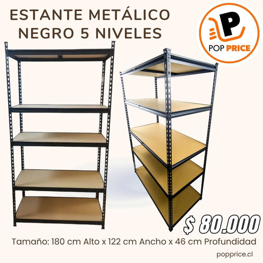 ESTANTE METÁLICO ORGANIZADOR HOGAR 5 NIVELES