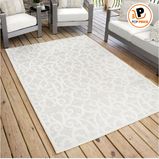 My Texas House Alfombra Reversible Natural para Interiores y Exteriores Arlington de 9' X 13'