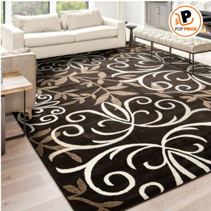 Better Homes & Gardens Alfombra de Hierro con Fleur, Marrón, 9' x 13'