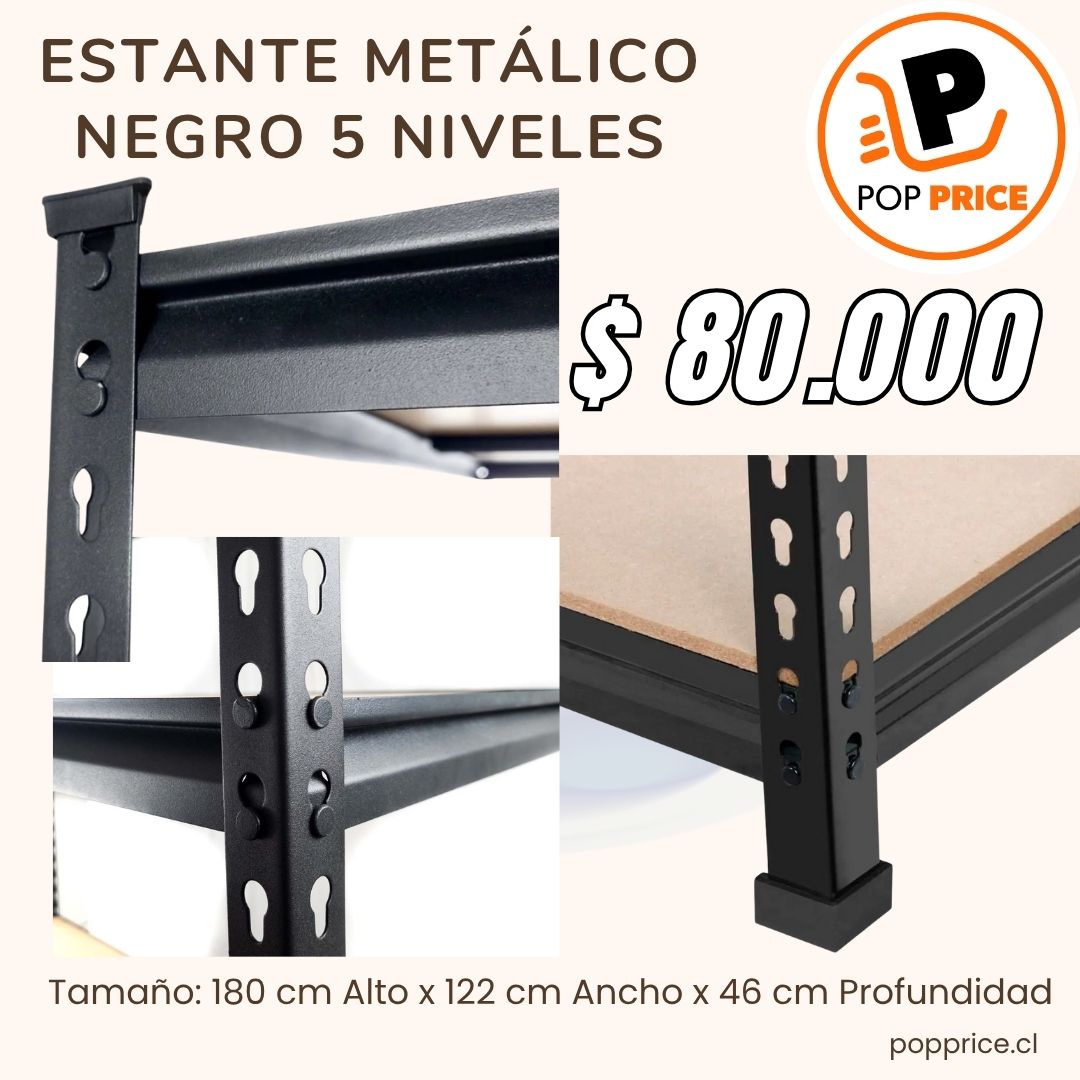 ESTANTE METÁLICO ORGANIZADOR HOGAR 5 NIVELES