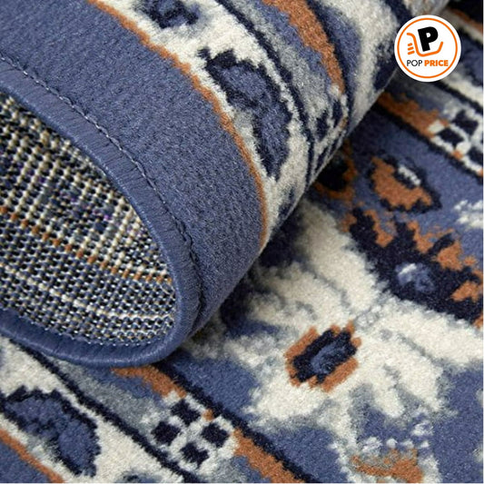 Home Dynamix Premium Sakarya Alfombra Tradicional con Medallón, Azul Campestre/marrón, 7'8"x10'7"