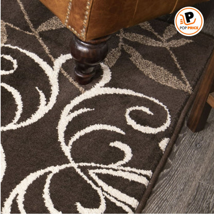 Better Homes & Gardens Alfombra de Hierro con Fleur, Marrón, 9' x 13'