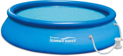 Piscina Familiar Summer Waves - Aro Inflable Rápido (4.57mx 91cm)