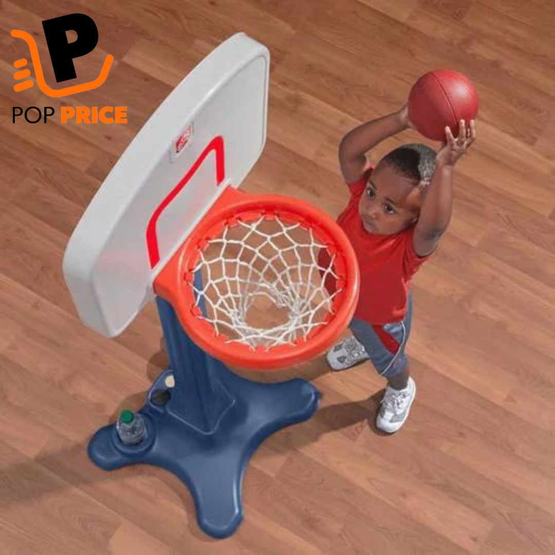 Step2 Shootin' Hoops Junior Juego de baloncesto portátil de 48 pulgadas, juguete deportivo