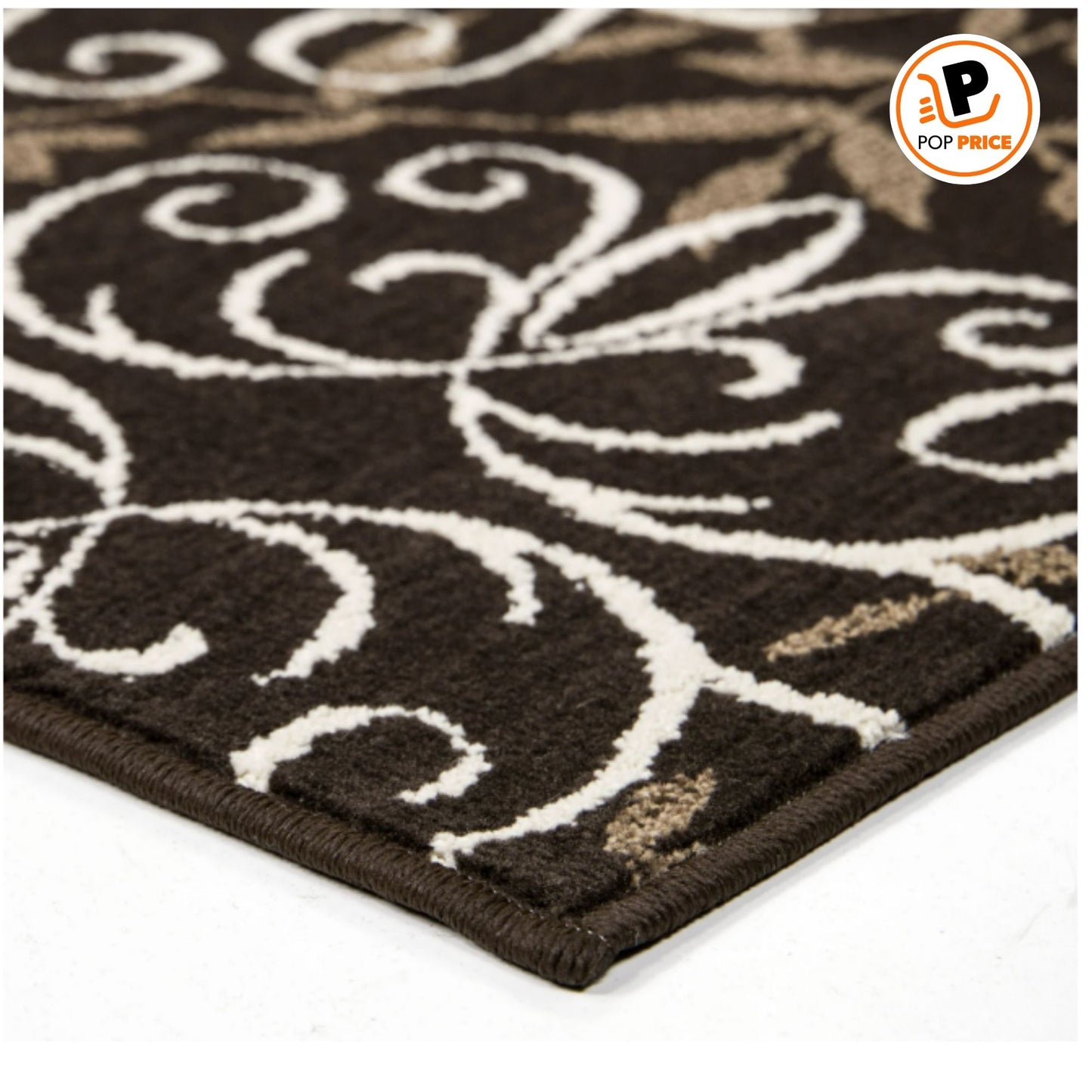 Better Homes & Gardens Alfombra de Hierro con Fleur, Marrón, 9' x 13'