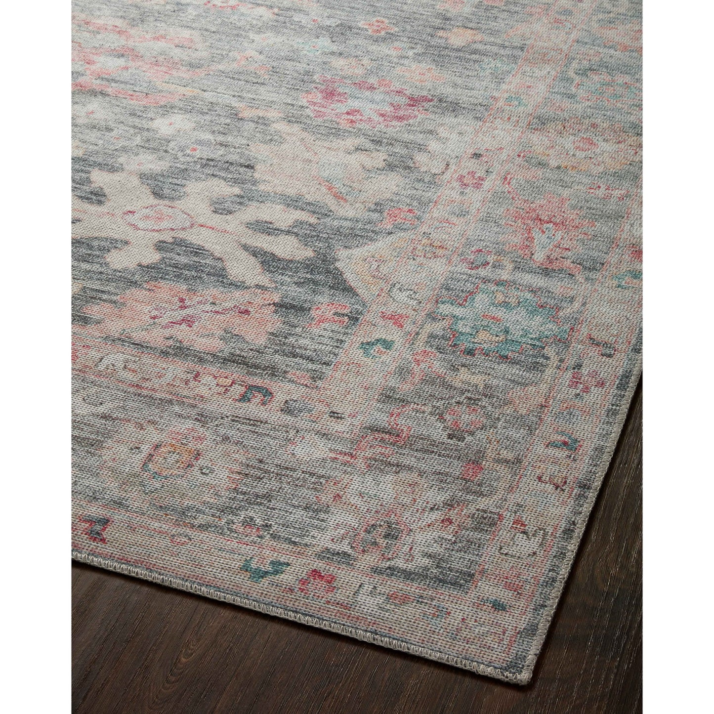 Loloi II Elysium Alfombra de Pasillo Grafito / Multi 2'-6" X 9'-6" 114.00 x 30.00 x 0.19 in