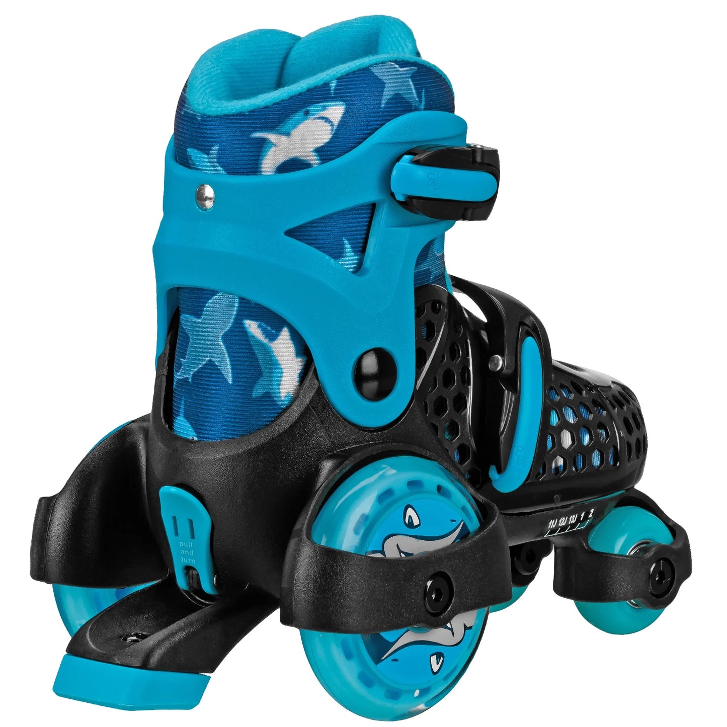 Patines Cuádruples Roller Derby EZ Roll: El Mejor Diseño para Principiantes, Ajustables hasta 4 Tallas (Talla Mediana 11J-2)