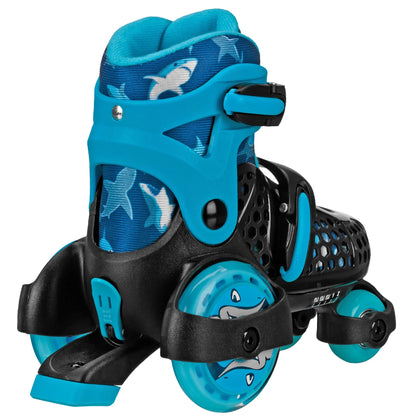 Patines Cuádruples Roller Derby EZ Roll: El Mejor Diseño para Principiantes, Ajustables hasta 4 Tallas (Talla Mediana 11J-2)