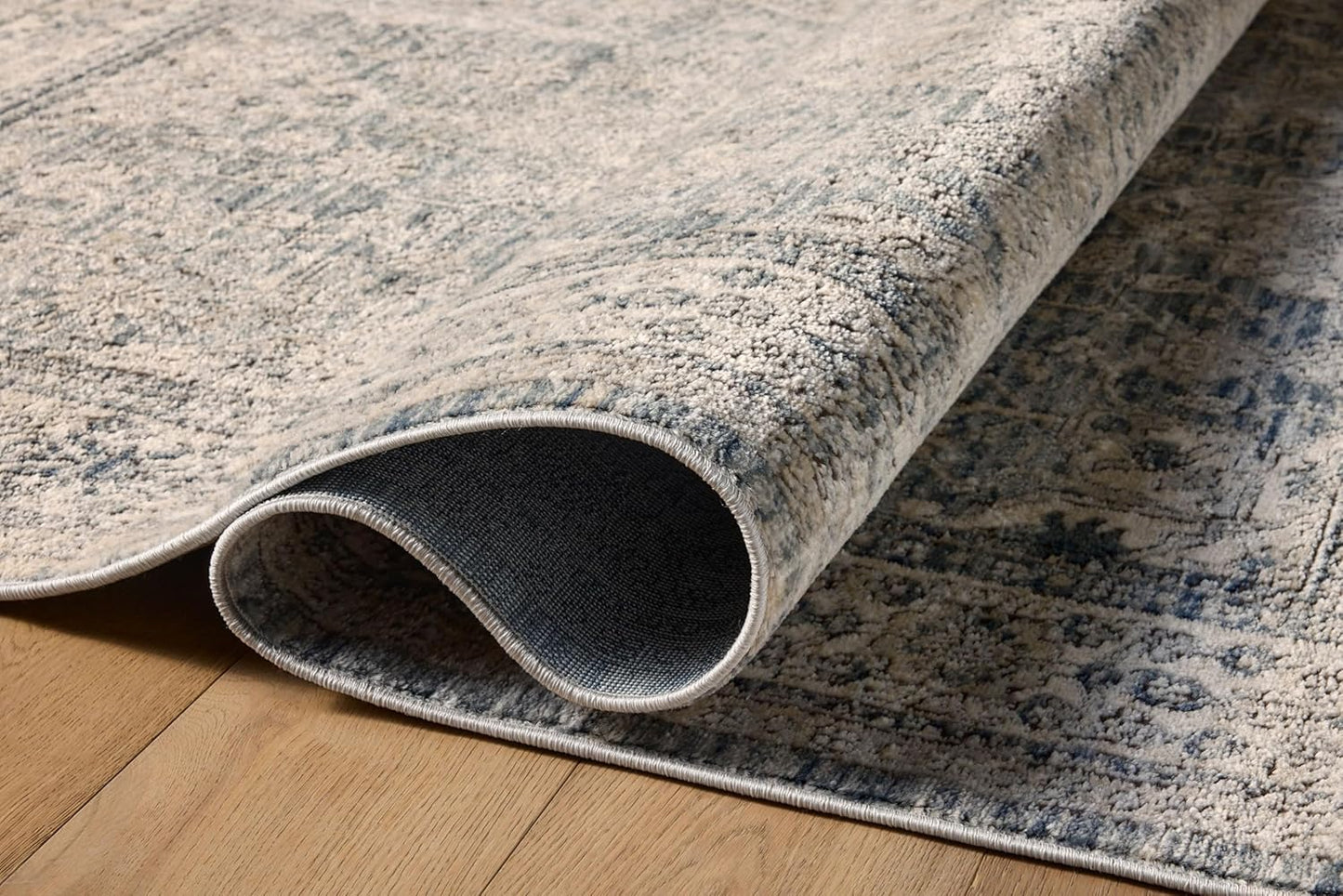 Loloi II Teagan - Tapete de área, 41.72 x 41.72 cm (1 pies - 6 pulgadas x 1 pies - 6 pulgadas) muestra Swatch, Denim/Mist.
