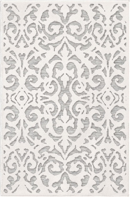 Orian Rugs My Texas House Lady Bird - Alfombra de área para interiores y exteriores, gris natural, 2 pies 11 pulgadas x 4 pies 5 pulgadas medidas 160 x 230 cm