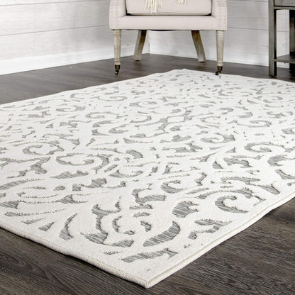 Orian Rugs My Texas House Lady Bird - Alfombra de área para interiores y exteriores, gris natural, 2 pies 11 pulgadas x 4 pies 5 pulgadas medidas 160 x 230 cm