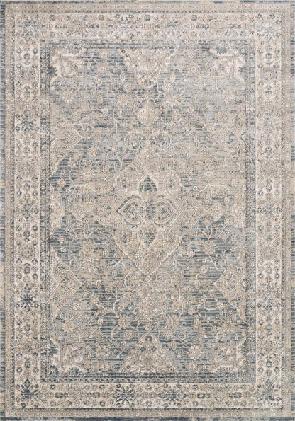 Loloi II Teagan - Tapete de área, 41.72 x 41.72 cm (1 pies - 6 pulgadas x 1 pies - 6 pulgadas) muestra Swatch, Denim/Mist.