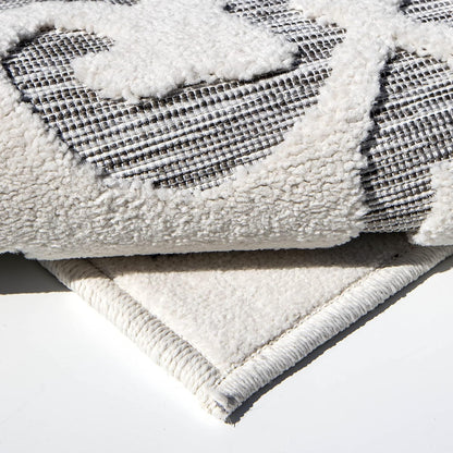Orian Rugs My Texas House Lady Bird - Alfombra de área para interiores y exteriores, gris natural, 2 pies 11 pulgadas x 4 pies 5 pulgadas medidas 160 x 230 cm