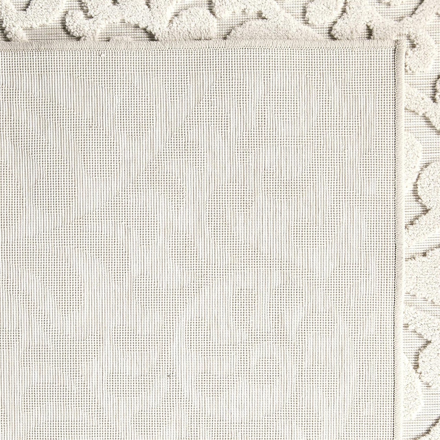 Orian Rugs 435795 Alfombra para interior/exterior con diseño de red azul, 3 pies 11 pulgadas x 5 pies 5 pulgadas, natural medidas 155x214 cm