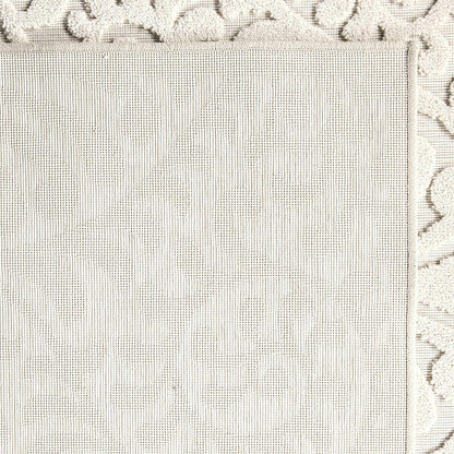 Orian Rugs 435795 Alfombra para interior/exterior con diseño de red azul, 3 pies 11 pulgadas x 5 pies 5 pulgadas, natural medidas 155x214 cm