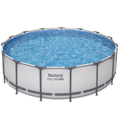 Juego de Piscina Elevada Steel Pro MAX de 15' X 48" - 4231 Galones, Piscina Familiar Al Aire Libre, Resistente a la Corrosión y a Perforaciones, Incluye Filtro, Bomba, Escalera y Cubierta