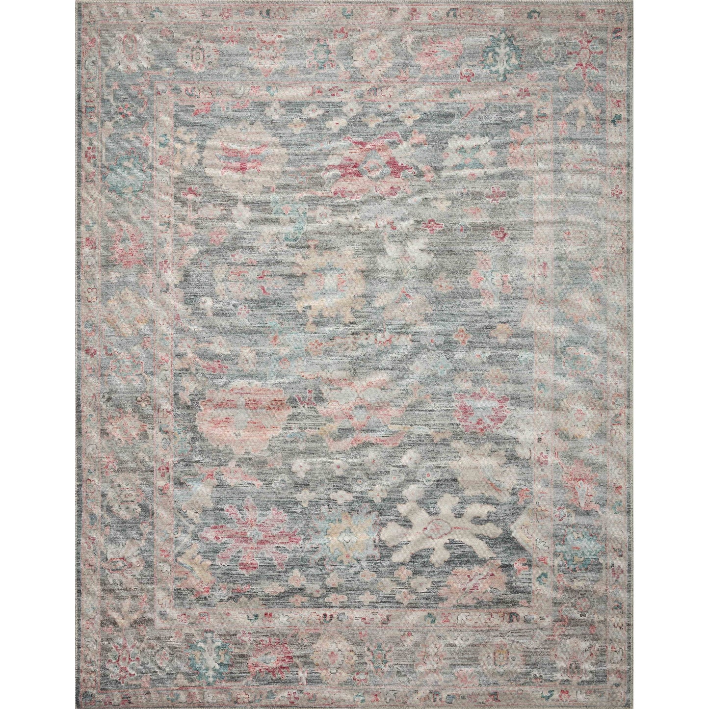 Loloi II Elysium Alfombra de Pasillo Grafito / Multi 2'-6" X 9'-6" 114.00 x 30.00 x 0.19 in