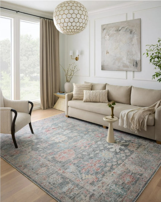 Loloi II Elysium Alfombra de Pasillo Grafito / Multi 2'-6" X 9'-6" 114.00 x 30.00 x 0.19 in