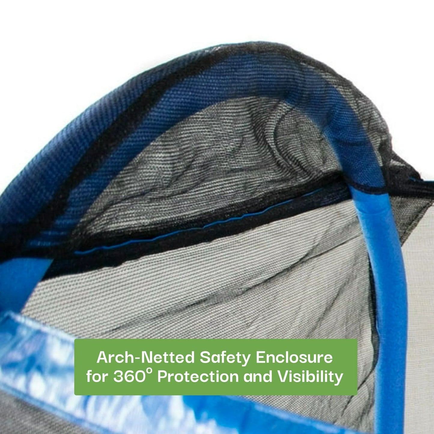 Trampoline para Niños de 3 a 10 Años con Recinto de Seguridad Azul y Verde