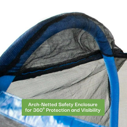 Trampoline para Niños de 3 a 10 Años con Recinto de Seguridad Azul y Verde