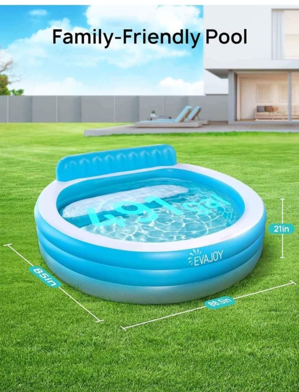 Piscina Inflable Evajoy con Respaldo