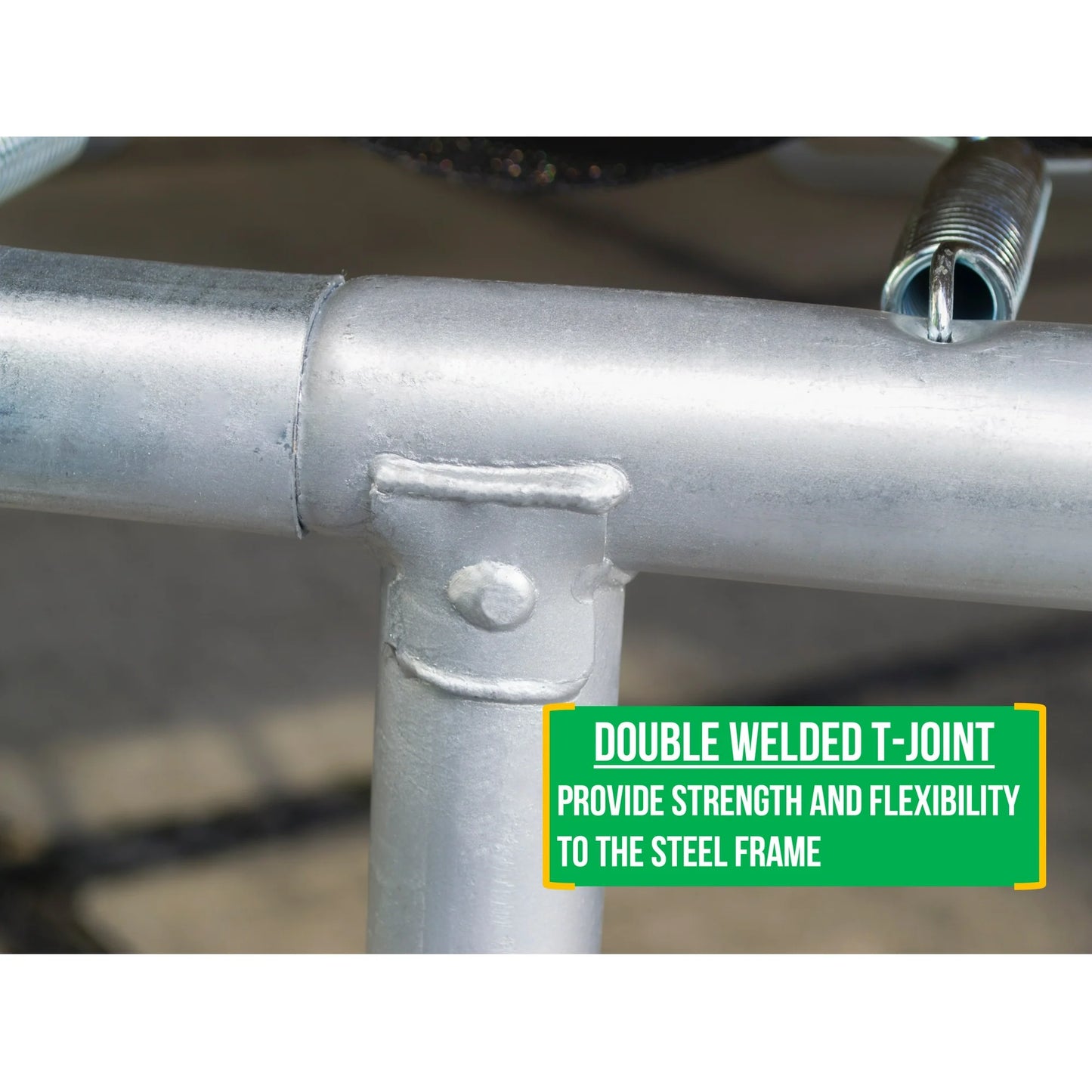 Trampolín, Zona con Luz Flash, Recinto de Seguridad Clásico, Verde/negro