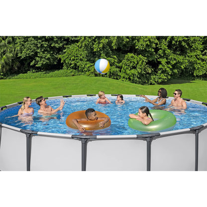 Juego de Piscina Elevada Steel Pro MAX de 15' X 48" - 4231 Galones, Piscina Familiar Al Aire Libre, Resistente a la Corrosión y a Perforaciones, Incluye Filtro, Bomba, Escalera y Cubierta