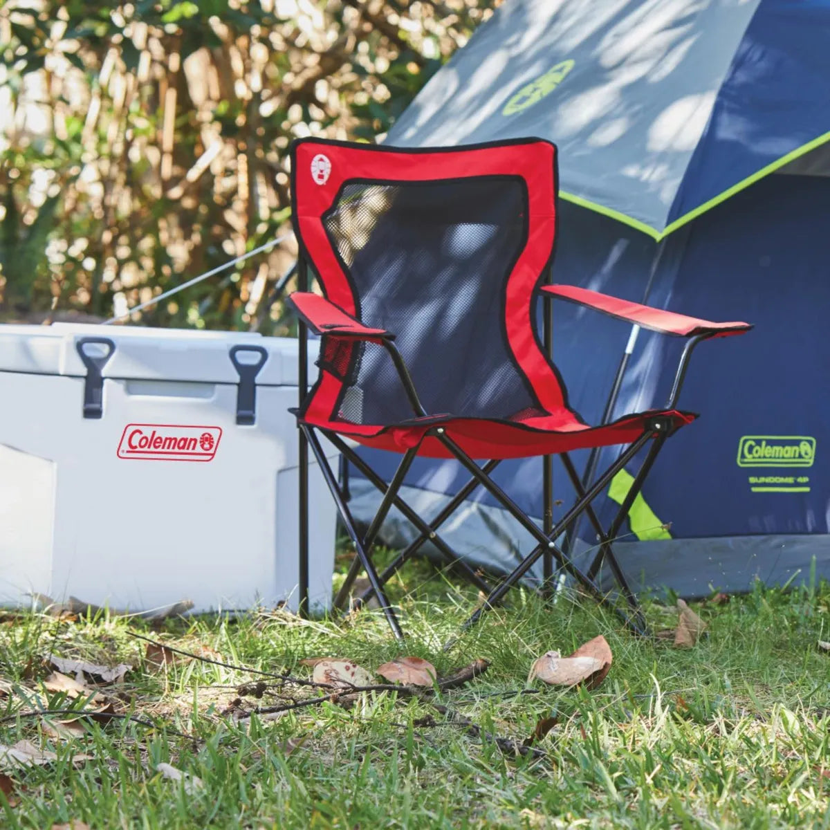 Silla Plegable Coleman Quad - Malla Refrescante - Resistencia 113 kg