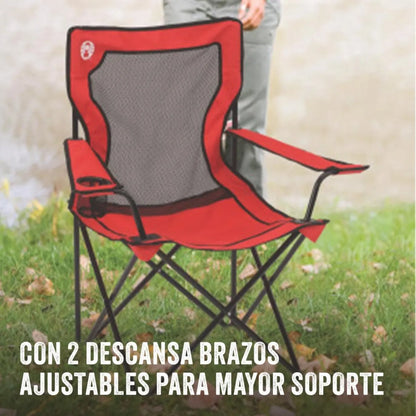 Silla Plegable Coleman Quad - Malla Refrescante - Resistencia 113 kg