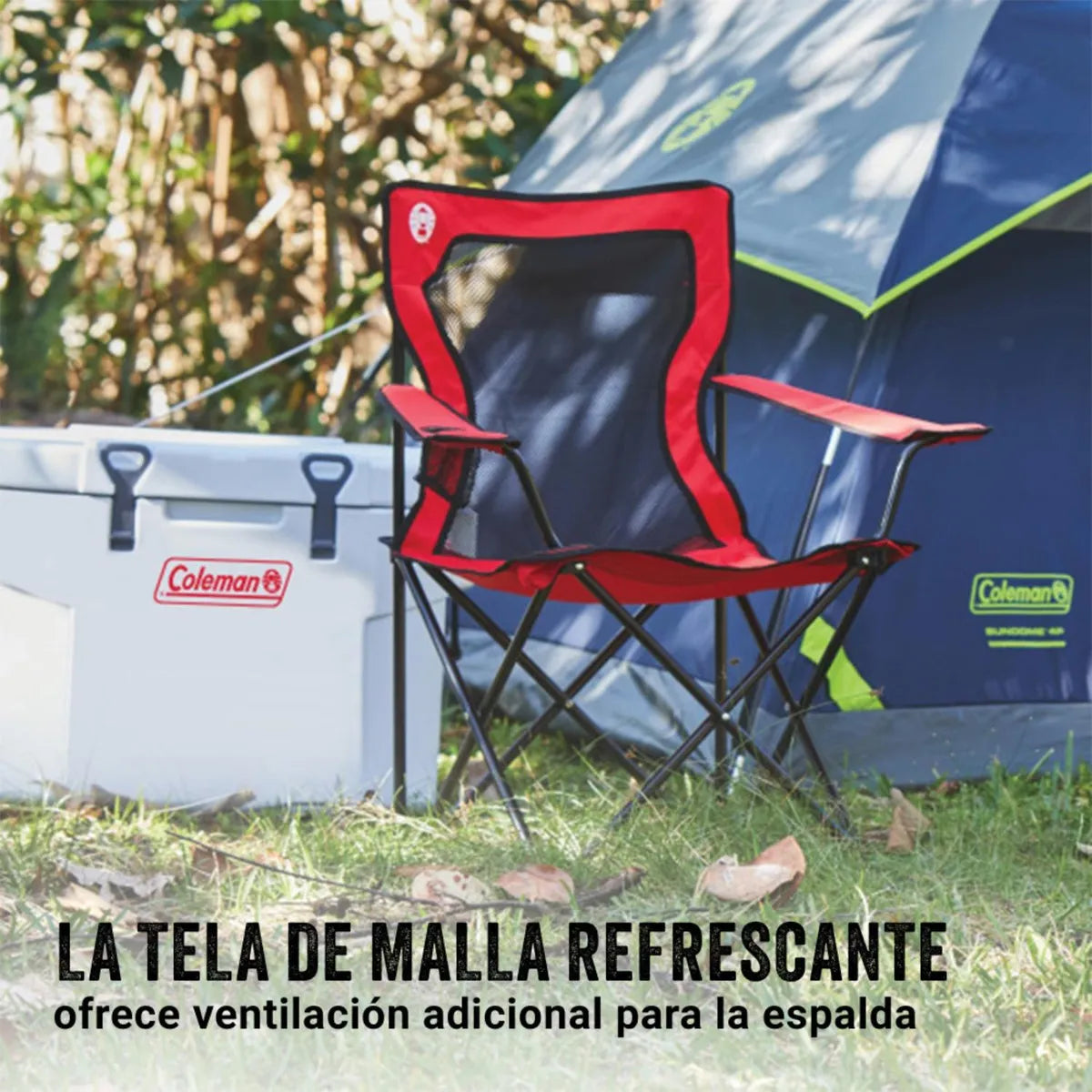 Silla Plegable Coleman Quad - Malla Refrescante - Resistencia 113 kg