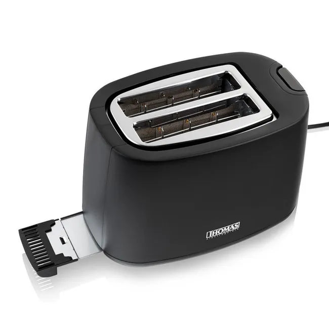 ostador Thomas Negro: 2 Rebanadas, 7 Niveles de Tostado y 750W (TH-117)