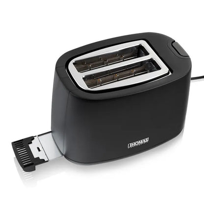 ostador Thomas Negro: 2 Rebanadas, 7 Niveles de Tostado y 750W (TH-117)