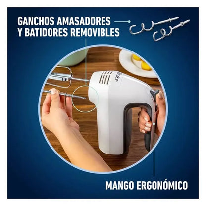Batidora de Mano Oster de 250W: 6 Velocidades y Función Turbo