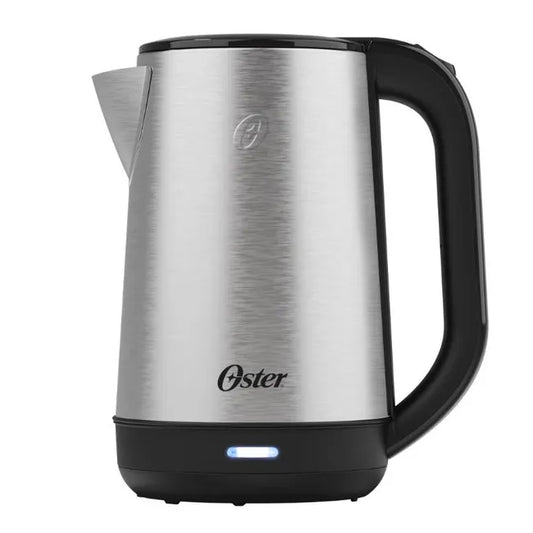 Hervidor Eléctrico Oster de Acero Inoxidable 2L: Rápido, Seguro y Elegante (Gris BVSTKT674)