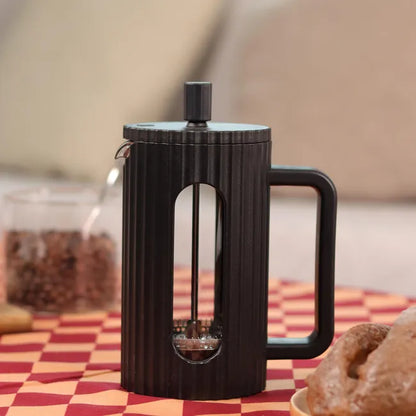 Cafetera Prensa Francesa (Émbolo): Vidrio, 1000 ml y Diseño Ejecutivo (Negro)
