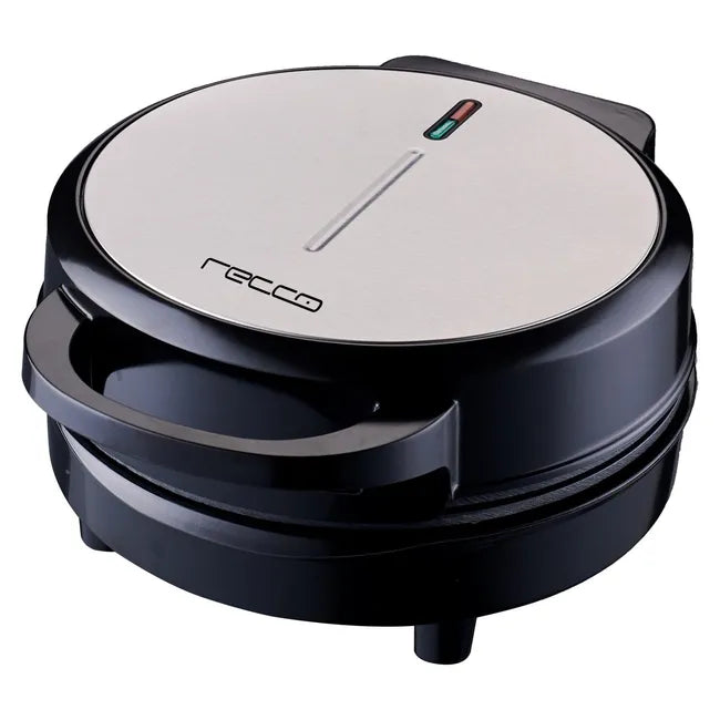 Waflera Recco Negra: 1000W y Capacidad para 4 Waffles Perfectos (RCE-WAFFLE200N)