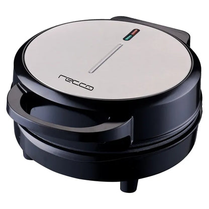 Waflera Recco Negra: 1000W y Capacidad para 4 Waffles Perfectos (RCE-WAFFLE200N)