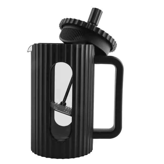Cafetera Prensa Francesa (Émbolo): Vidrio, 1000 ml y Diseño Ejecutivo (Negro)