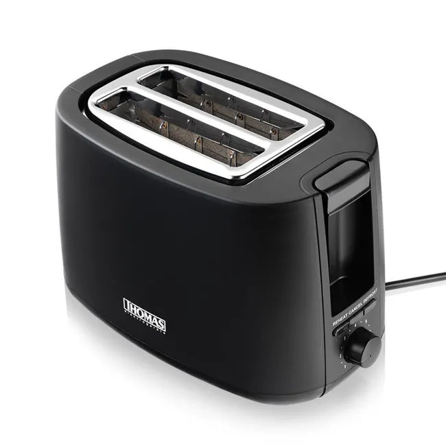 ostador Thomas Negro: 2 Rebanadas, 7 Niveles de Tostado y 750W (TH-117)